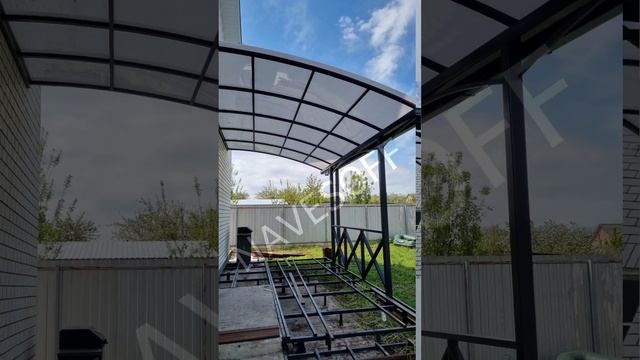 Беседки в Ростове-на-Дону. Термоясень. Веранда. Монолитный поликарбонат. смотреть онлайн