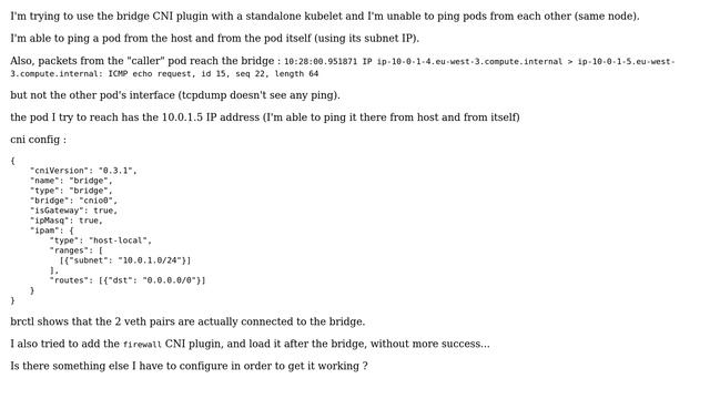 DevOps & SysAdmins: docker containers can't ping each other using CNI bridge (same host) смотреть онлайн