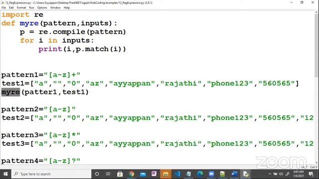 Regular Expression | Python | Agazh | Ayyappan Murugesan смотреть онлайн