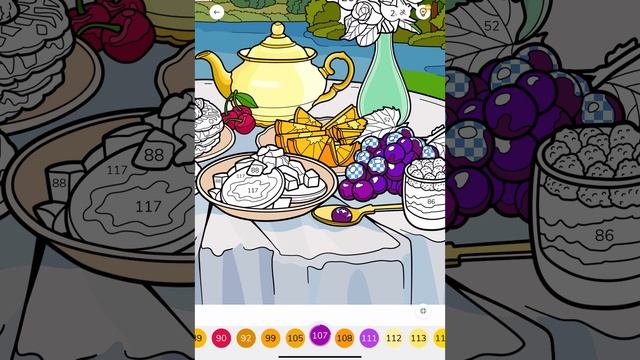 Zen Color Paint by Numbers app Colour with me Outdoor Breakfast #relaxing #park #romantic #gazebo смотреть онлайн