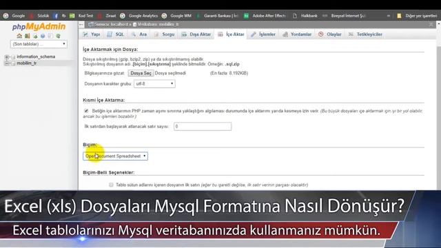 Excel Dosyaları Mysql Formatına Nasıl Dönüştürülür? смотреть онлайн