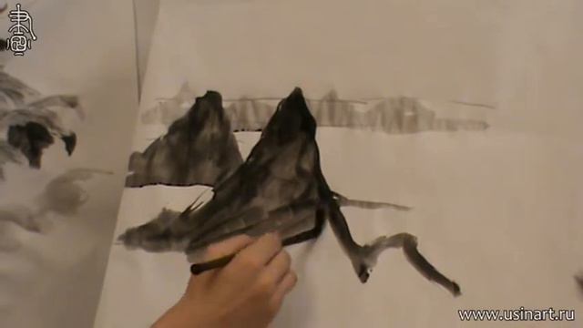 Уроки по пейзажной живописи у-син. Урок 3.4 _Перспектива в горном пейзаже, взгляд из середины_ смотреть онлайн