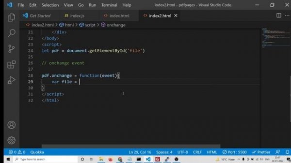 Javascript PDF.js Example to Count Pages of Local PDF Document Uploaded Using HTML5 Form in Browser
