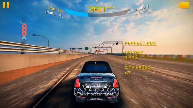 Asphalt 8: Venice: Knockdown Mode: Mini Cooper S Roadster смотреть онлайн