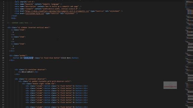 Semantic UI Tutorial| Sidebar Toggle in UI Semantic Part1| Framework tutorial for Beginners смотреть онлайн