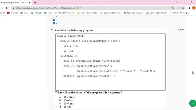 Programming In Java || NPTEL|| Week 1 || Quiz:Assignment 1||2023|| #nptel2023 #programminginjava смотреть онлайн