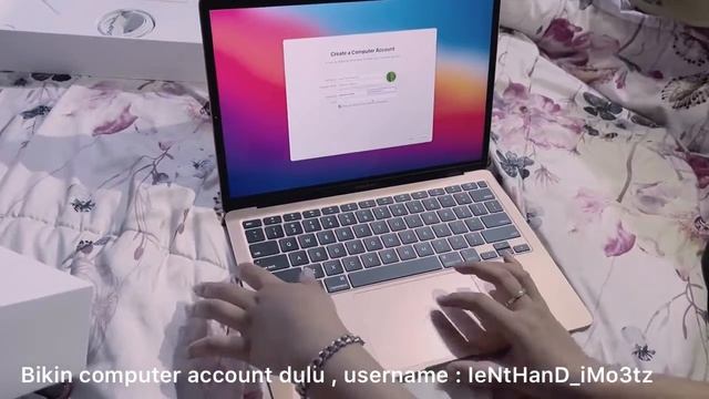 Macbook Air 2020 M1 Gold Unboxing + Set Up