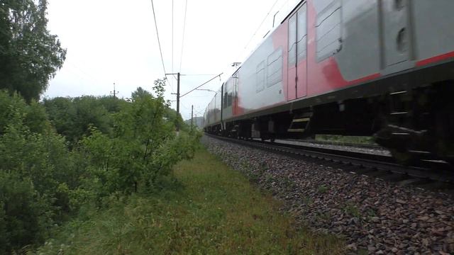 Электропоезд ЭС1-033 "Ласточка" Москва - Вязьма смотреть онлайн