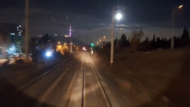 На поезде через ночной Тбилиси. Поезд Ереван - Тбилиси - By train through night Tbilisi. смотреть онлайн