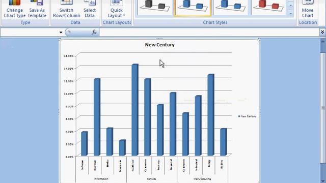Excel 2007 Column Chart смотреть онлайн