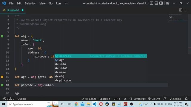 How To Access JavaScript Object Properties | Null Check | Default Value | Optional Chaining смотреть онлайн
