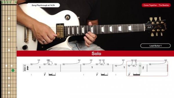 Come Together Guitar Tutorial The Beatles Guitar Lesson |Chords + Lead Solo|