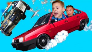 На ЛАДА БПАН ВАЗ 2109 от ПОЛИЦИИ  ИГОРЬ и ПАПА на ДЕВЯТКЕ в GTA5