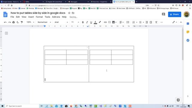 How to Put Two Tables Side by Side in Google Docs смотреть онлайн