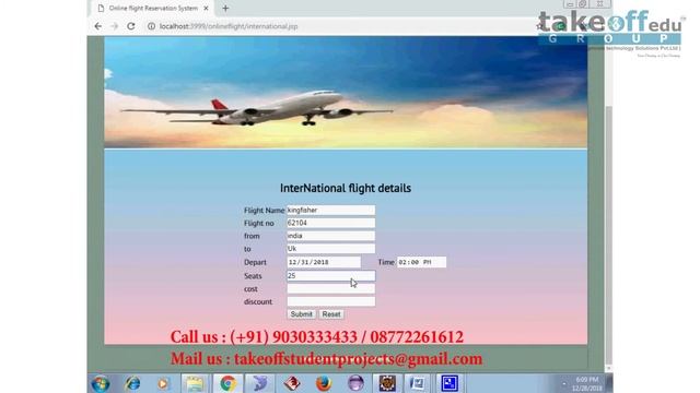 online flight reservation system || Java Mini Projects || CSE Minor Projects смотреть онлайн