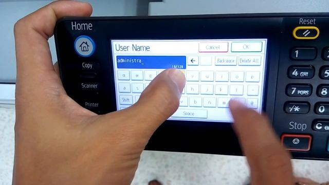 Setting target device for scanner on RICOH Aficio MP C305 смотреть онлайн