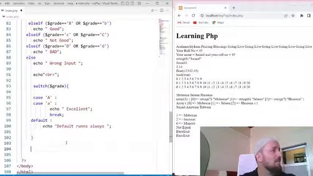 if else switch and Function in PHP смотреть онлайн