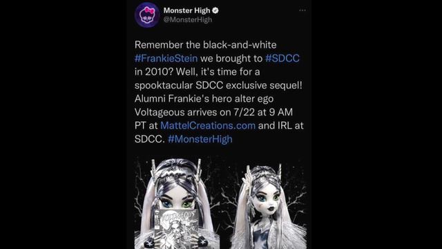 Monster High SDCC 2022 Frankie Stein Doll ~ Doll Chat смотреть онлайн