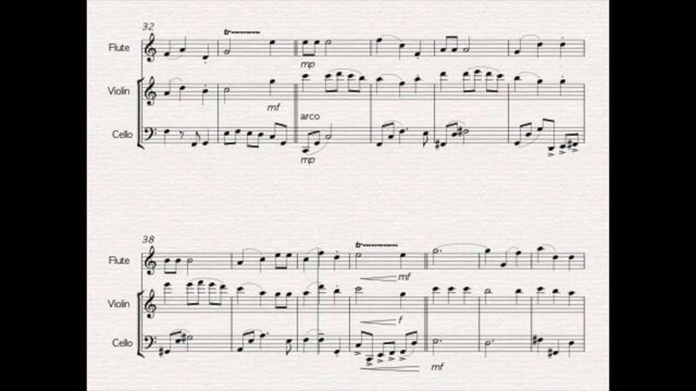 'We Wish You a Merry Christmas' for Flute, Violin, and Cello Ensemble смотреть онлайн
