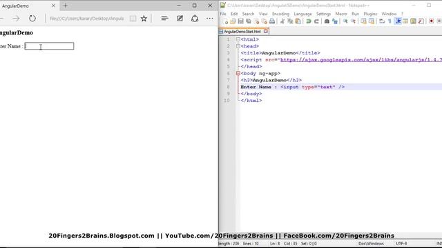 AngularJS - ng model and Two way binding смотреть онлайн