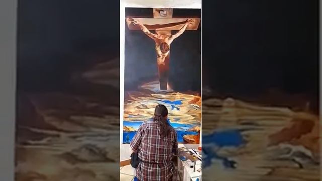 El Cristo de San Juan de Salvador Dalí / Copia / Óleo sobre lienzo / Pinta y no pares. смотреть онлайн