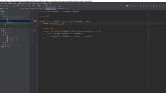 Pass Data with OnClickListener | RecyclerView with CardView Android Studio Tutorials смотреть онлайн