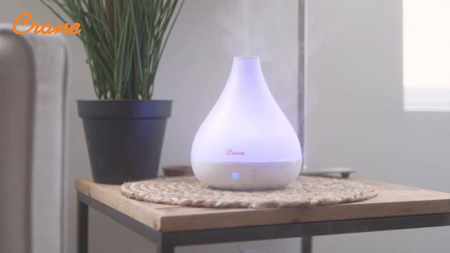 Crane 0.35 Gallon 2-in-1 Ultrasonic Cool Mist Humidifier & Aroma Diffuser Features смотреть онлайн