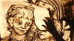 Песочная анимация "Поговори со мною, мама"