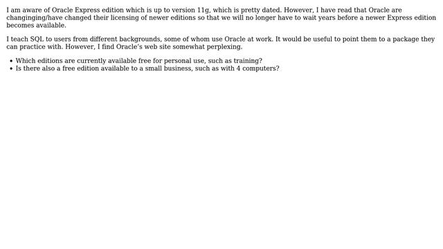 Which Editions of Oracle are Free? смотреть онлайн