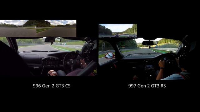 Comparison video of 996 GT3 vs 997 RS at Spa Francorchamps смотреть онлайн