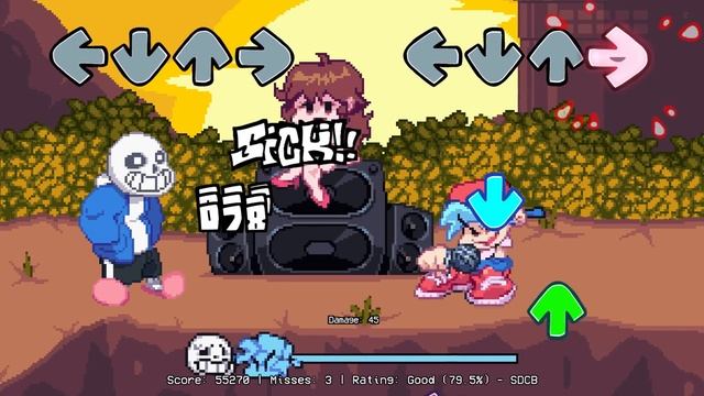 Friday Night Funkin' A Beautiful Day Outside Vs Sans FULL WEEK + Cutscenes (FNF Mod) (Undertale) смотреть онлайн
