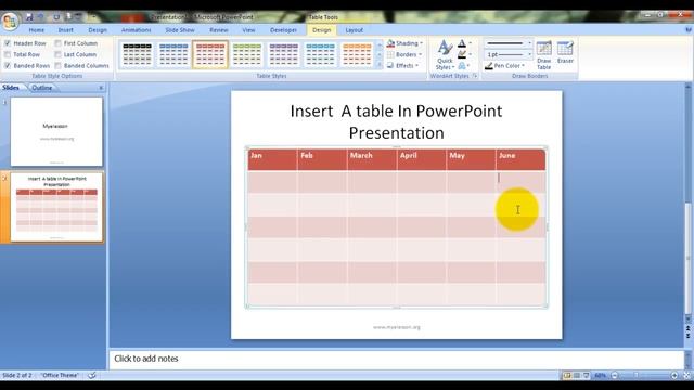 Add A Table In PowerPoint Presentation смотреть онлайн