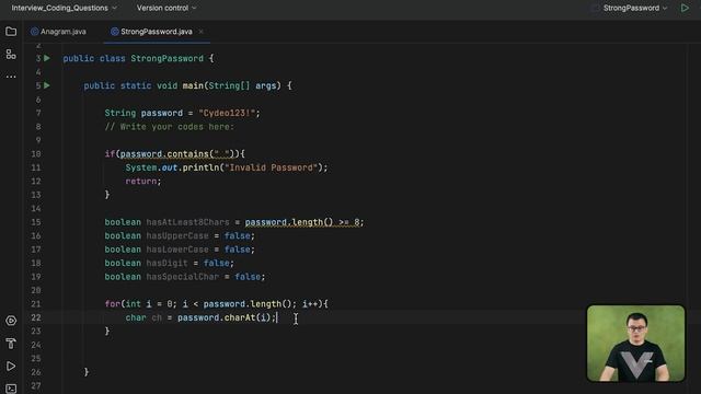 Creating a Strong Password Checker | JAVA INTERVIEW QUESTIONS смотреть онлайн