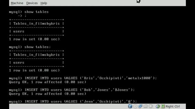 MySQL - Inserting Data - BASH - Linux смотреть онлайн