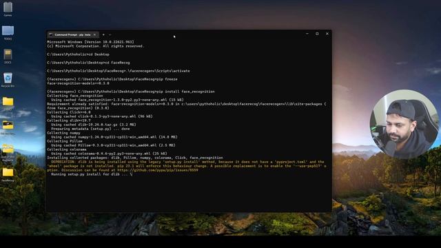 How to Install Face Recognition for Python 3.8 on Windows 11 | Install Dlib with CMake смотреть онлайн