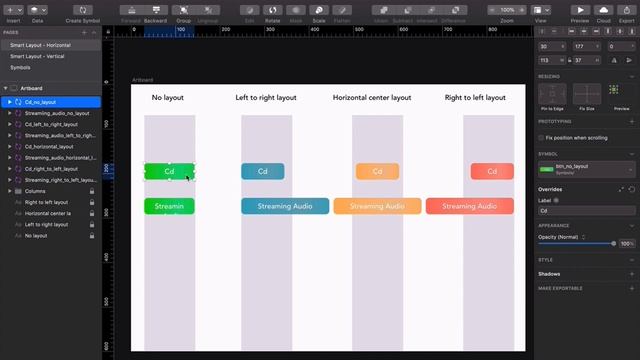 Using Smart Layout in Sketch смотреть онлайн