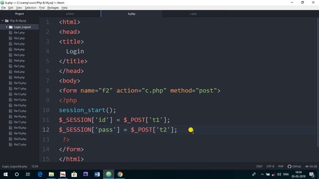 Lecture - 27 - Login Logout Module - Project - 1 - PHP & MySql Series смотреть онлайн