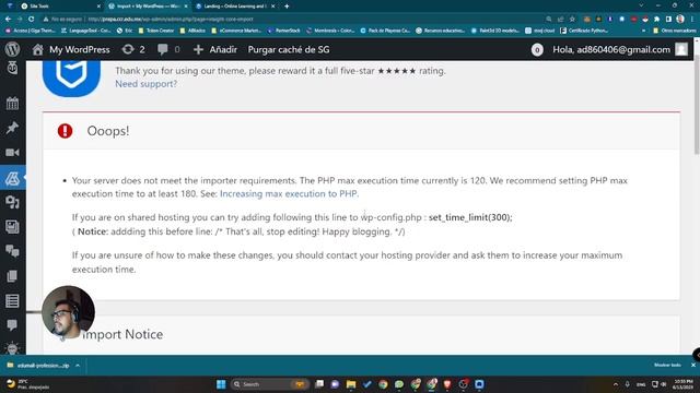 Time execution error PHP time limit.. Como corregir PHP limit execution en Siteground. Edumall Them смотреть онлайн