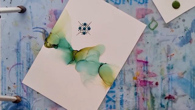 Alcohol Ink and Acrylic Fluid Paint/ Ordinary Pencil as Dotting Tool [ 237 ] смотреть онлайн