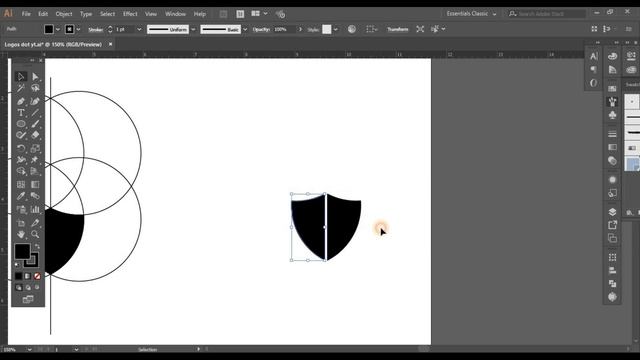 How to design shield icon in adobe illustrator easily | Shield logo design | illustrator tutorial смотреть онлайн