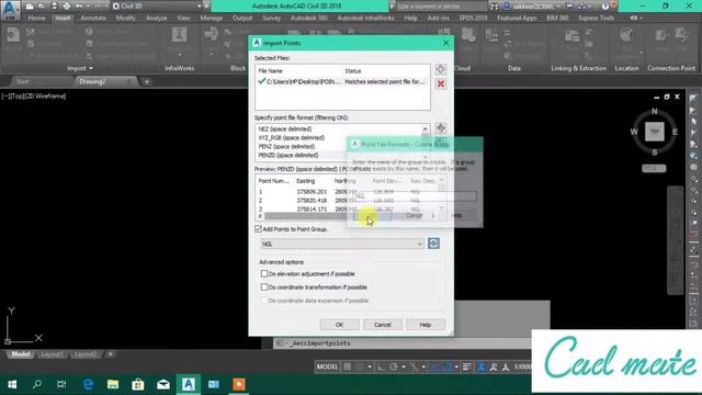 Importing .csv coordinate file to AutoCAD смотреть онлайн
