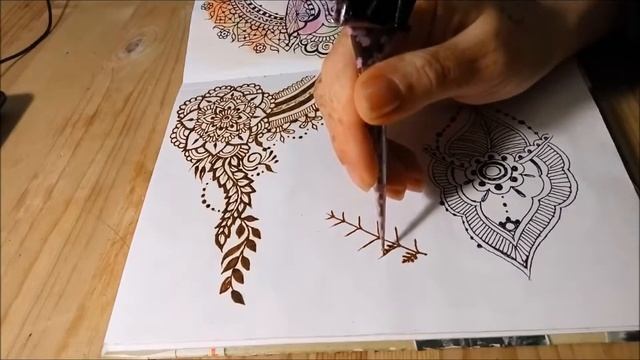 УРОК МЕХЕНДИ #3 // мехенди ботаника - папоротник // HENNA TUTORIAL FOR BEGGINER смотреть онлайн