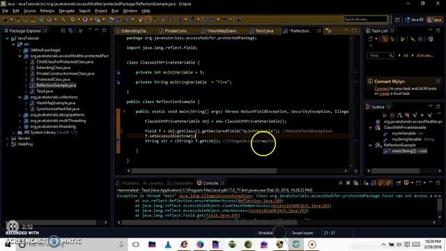Java access private field variable using reflection смотреть онлайн