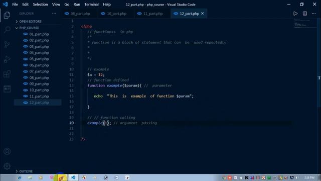PHP full course || part - 12 || Functions in php || developer rezwan смотреть онлайн