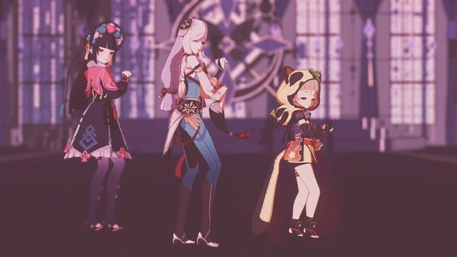 【Genshin Impact MMD/4K/60FPS】Shenhe & Sayu & Yunjin【SHAKE IT】