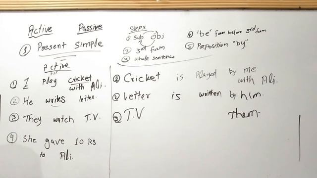 English Grammar - Active and passive Voice - Present simple смотреть онлайн