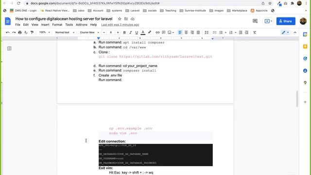 Part 6 - Configure laravel project on DigitalOcean, Ubuntu 20.04 смотреть онлайн