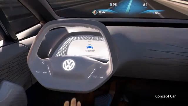 Volkswagen concept car I.D. at Paris Motor Show 2016 смотреть онлайн