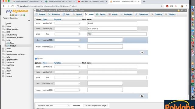 Java web JSP, Servlet - Assignment - P2 - Tạo CSDL trên MySQL, tạo model trong JSP, Servlet смотреть онлайн