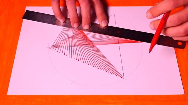 Learn To Draw Geometric Equilateral Triangle Crossed In Straight Lines Pattern смотреть онлайн